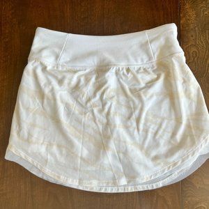 COPY - CALIA Women's Tulip Hem Skort - White Striped - Size S